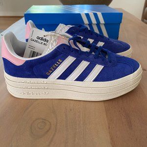 New Adidas Gazelle Bold Women's Sneaker Size 7 in Blue-Pink-White